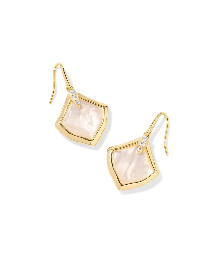 Joelle Drop Earrings Gold Ivory MOP