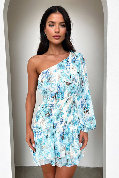 Katina Mini Dress - Dark Blue Floral