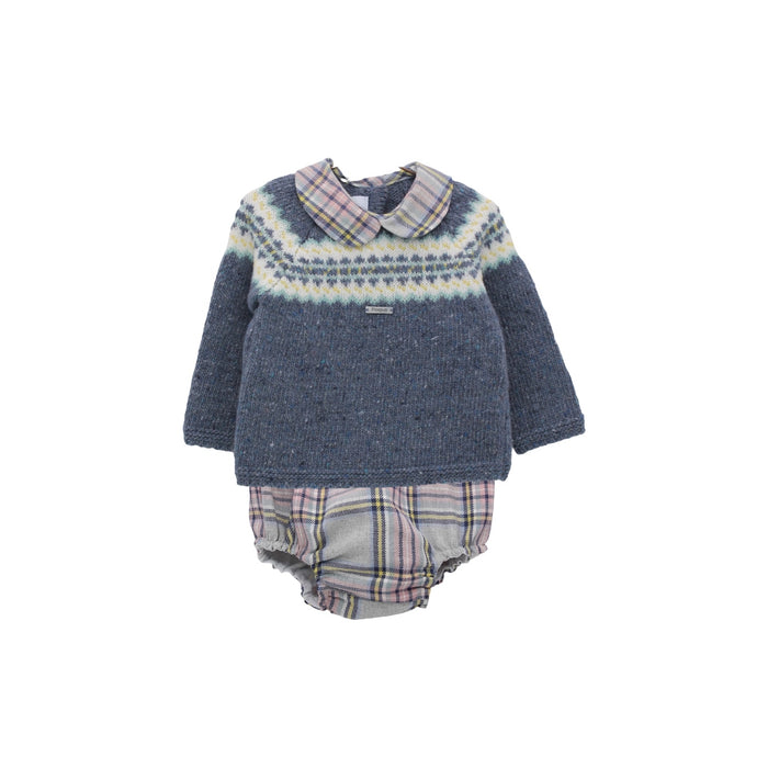 Kendall Boy Half-Knitted Tartan Set
