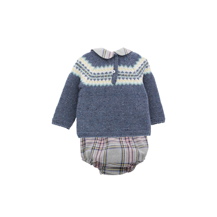 Kendall Boy Half-Knitted Tartan Set