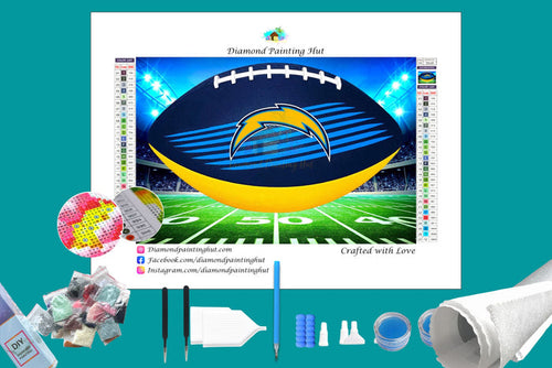 Los Angeles Chargers NFL Football Diamond Painting-Diamond Painting Hut