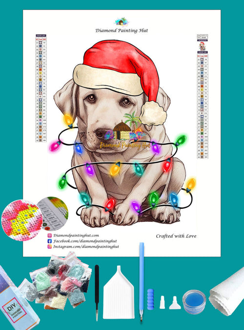 Labrador Christmas Diamond Painting
