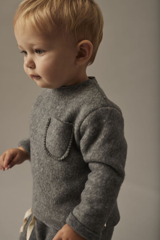 Lagos Baby Sweater in Grey