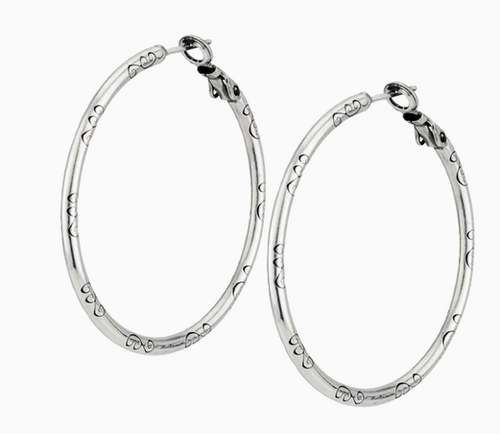 Large Hoop Charm Earrings