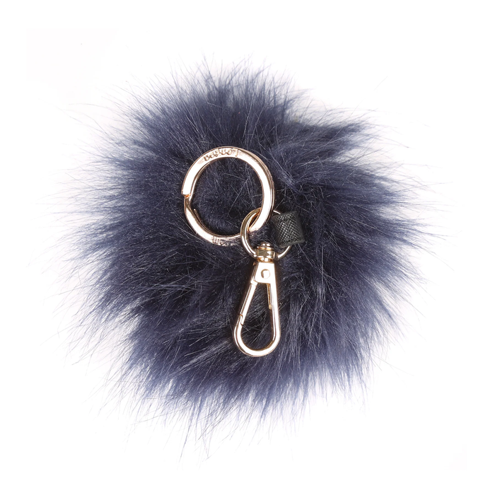 Large Pom Pom Keyring Navy