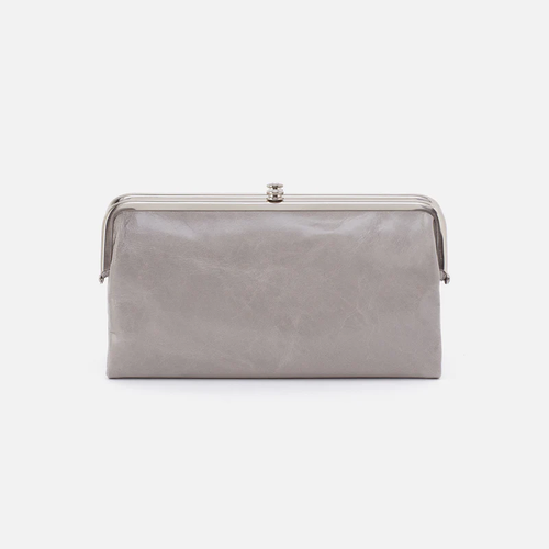 Lauren Clutch Leather Wallet Light Grey