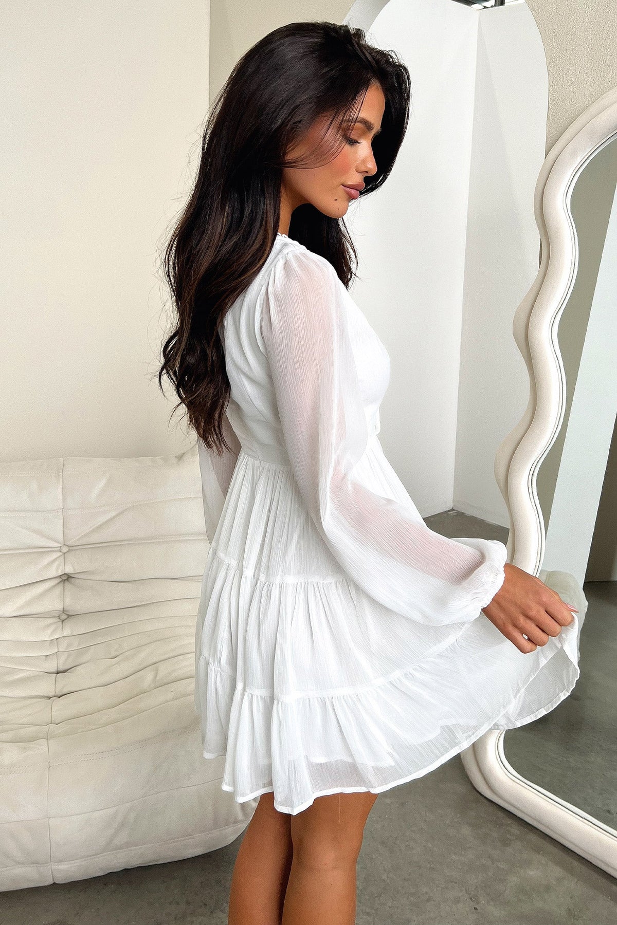 Lexie Long Sleeve Dress - White