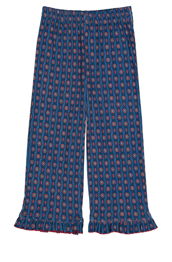 Malika Pants in Wavy Navy