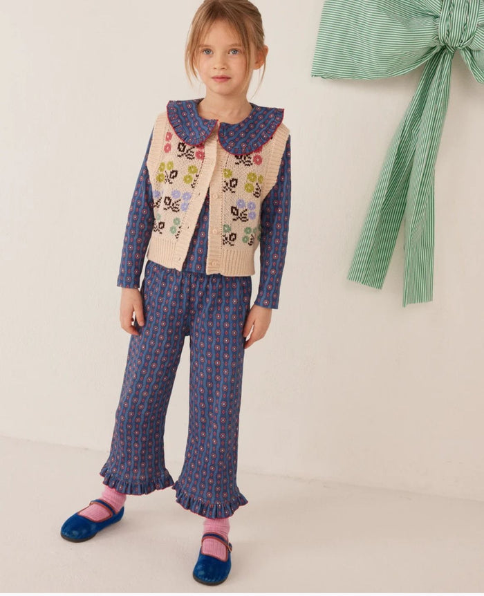 Malika Pants in Wavy Navy