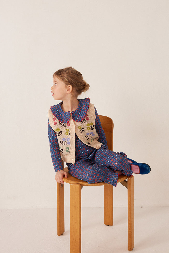 Malika Pants in Wavy Navy