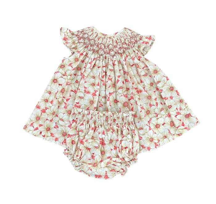 Margotte Red Handsmocked Floral Set