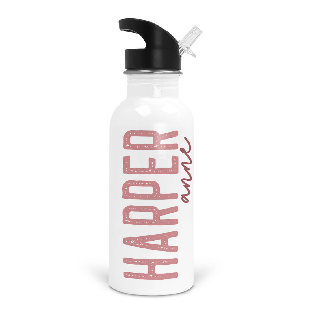 Mauve Ombre Personalized Kids Water Bottle