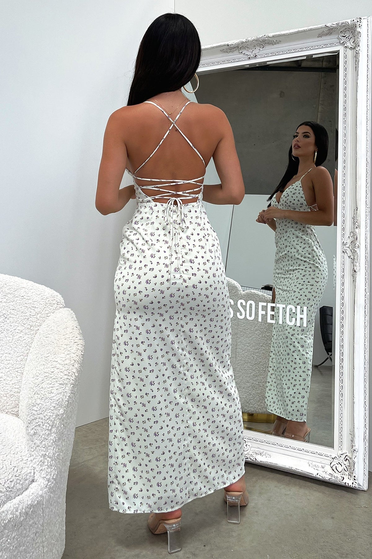 Kels Maxi Dress - Purple Floral