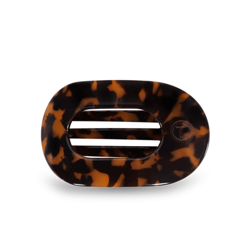 Medium Flat Round Hair Clip Tortoise