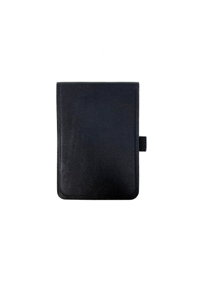 Medium Leather Notepad in Black