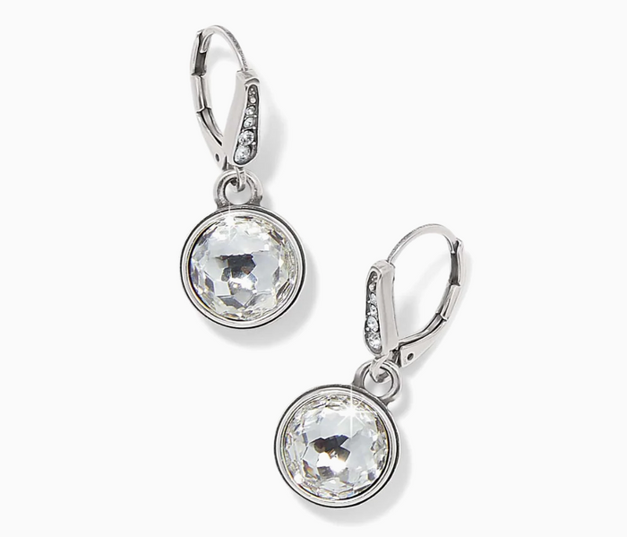 Meridian Aurora Leverback Earrings Crystal OS