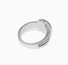 Meridian Aurora Ring Silver-Aqua Size 7