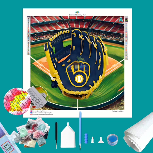 Milwaukee Brewers MLB Glove Diamond Painting