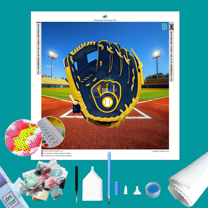 Milwaukee Brewers MLB Glove Diamond Painting