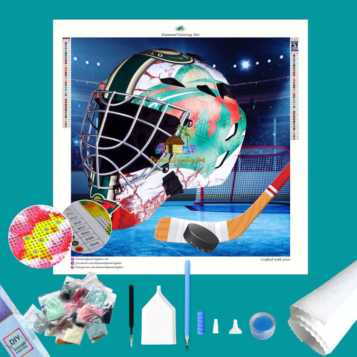Minnesota Wild NHL Hockey Net & Mask Diamond Painting