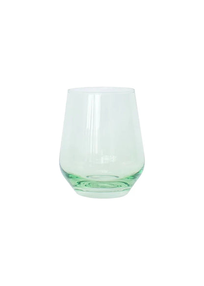 Mint Green Stemless Wine Glasses