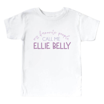 Personalized My Favorite People Kids Graphic Tee | White