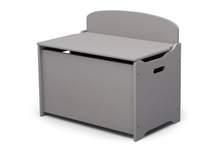 Delta Children Grey (026) MySize Deluxe Toy Box, Left Angle, a2a