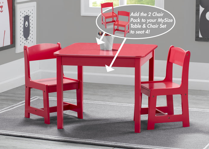 MySize Wood Kids Chairs for Playroom Watermelon (032C)