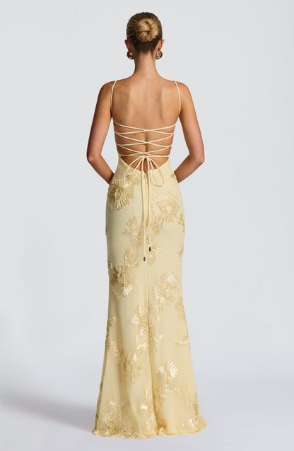 Nefertiti Maxi Dress - Lemon