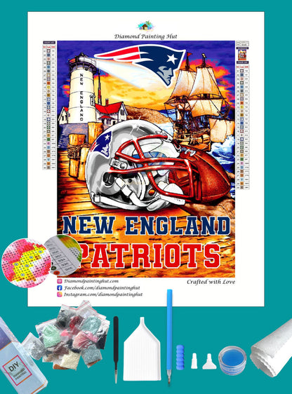 Patriots NFL Home Diamond Painting-Diamond Painting Hut