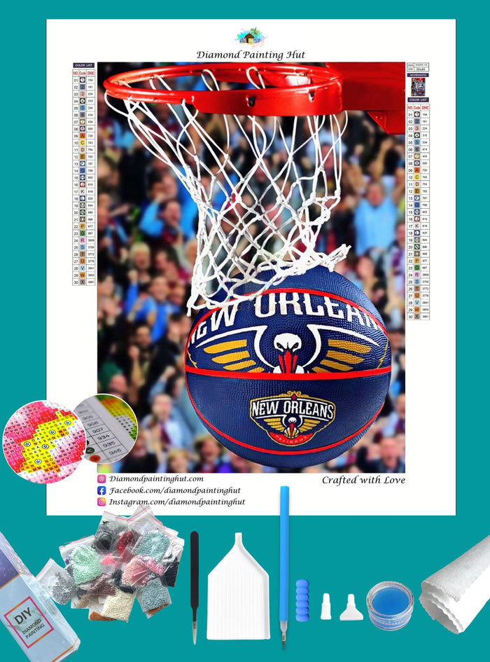 New Orleans Pelicans NBA Basketball Diamond Painting-Diamond Painting Hut