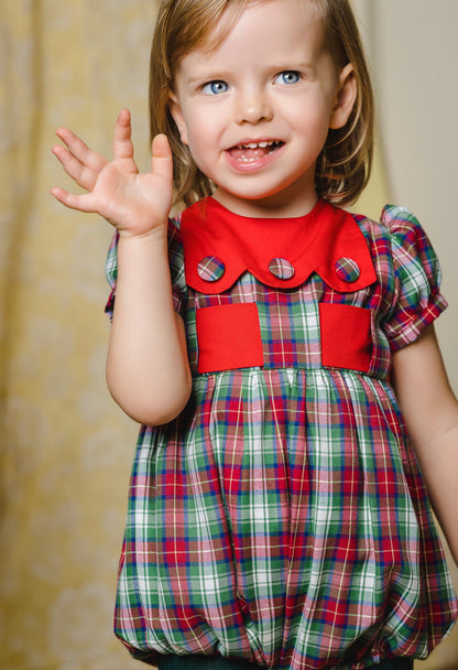 North Pole Tartan Romper