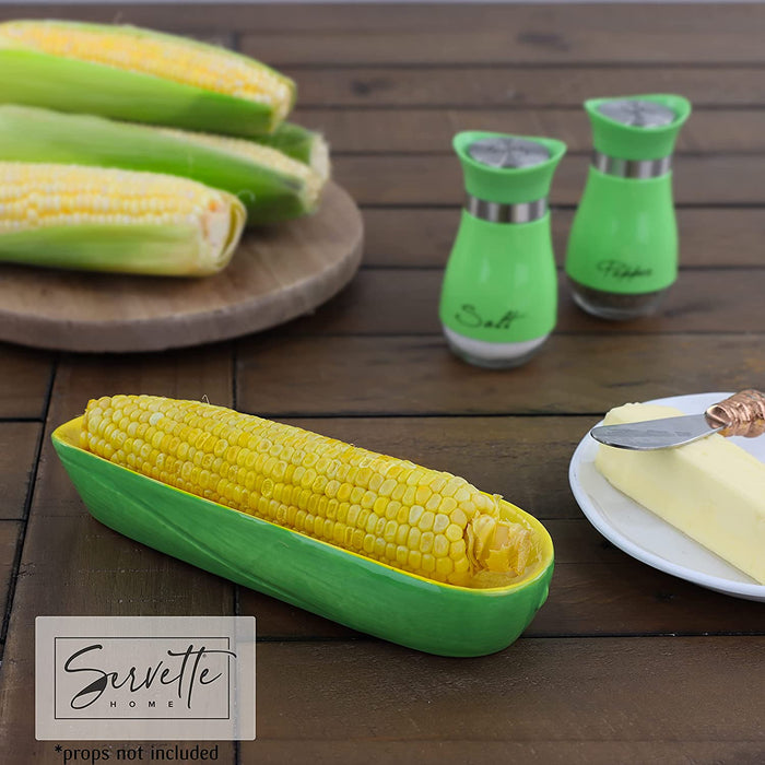 Novelty Ceramic Corn on The Cob Dish