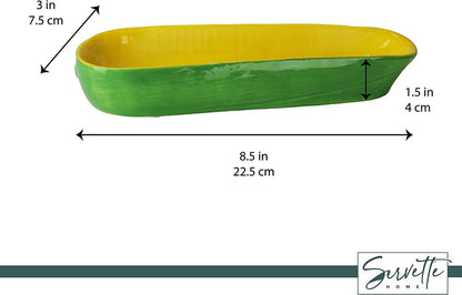 Novelty Ceramic Corn on The Cob Dish