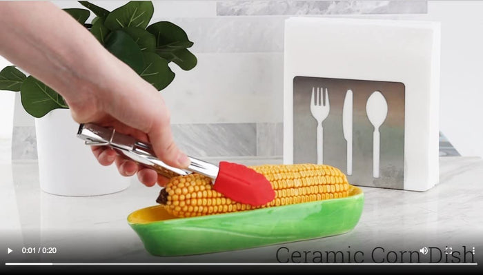 Novelty Ceramic Corn on The Cob Dish