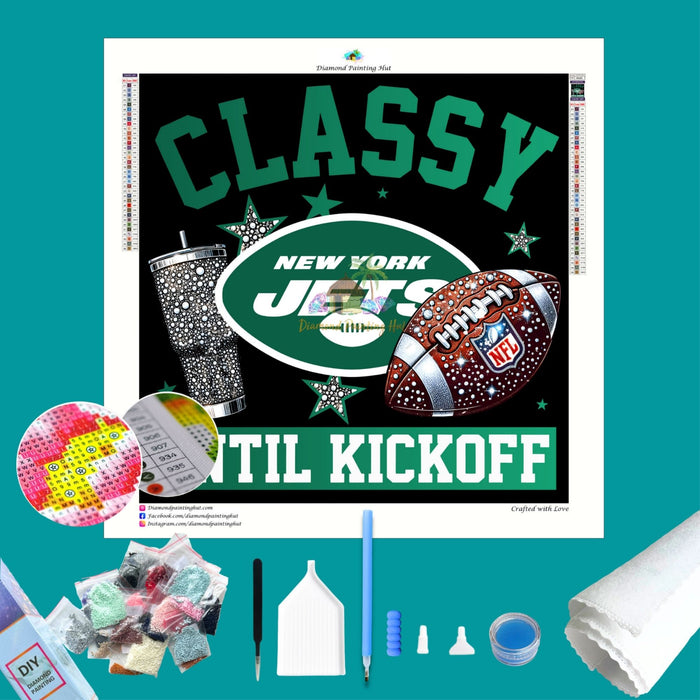 New York Jets Classy NFL Football Diamond Painting
