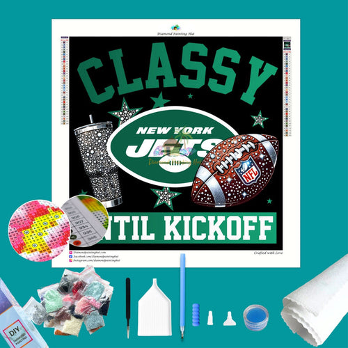 New York Jets Classy NFL Football Diamond Painting