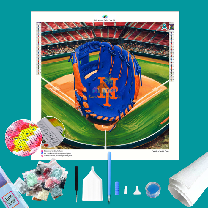 New York Mets MLB Glove Diamond Painting