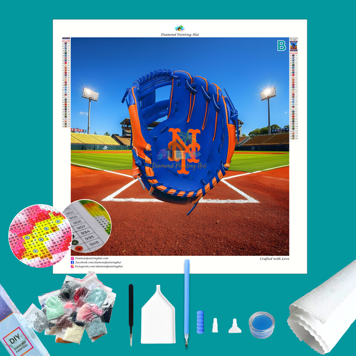 New York Mets MLB Glove Diamond Painting