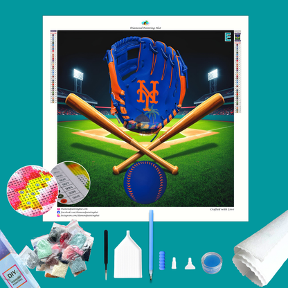 New York Mets MLB Glove Diamond Painting