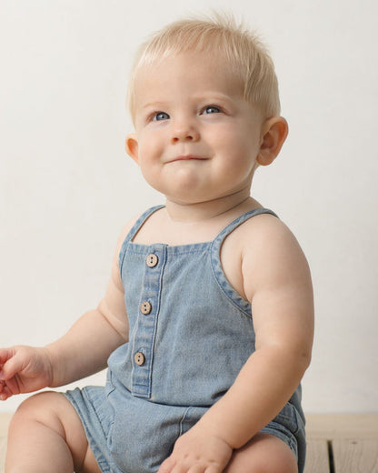 Oakley Romper in Chambray