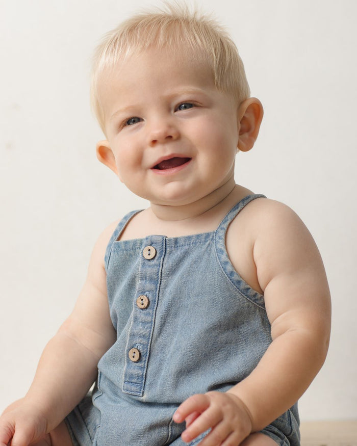 Oakley Romper in Chambray
