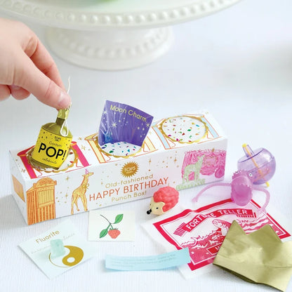 Old Fashioned Punch Box - "Happy Birthday"
