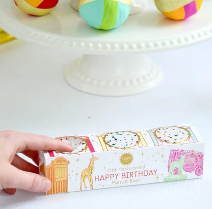 Old Fashioned Punch Box - "Happy Birthday"