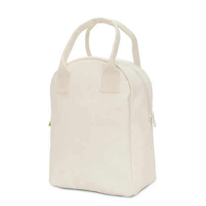 White bag with handles on a white background