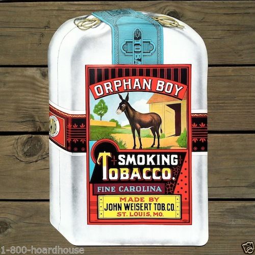 ORPHAN BOY SMOKING TOBACCO Store Poster 1930s