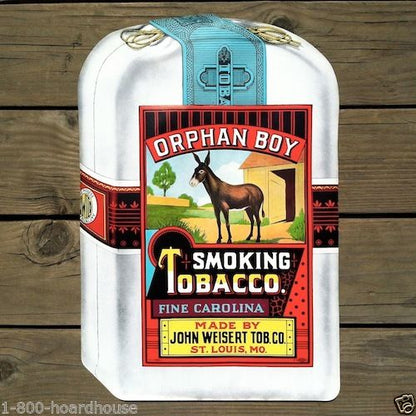 ORPHAN BOY SMOKING TOBACCO Store Poster 1930s