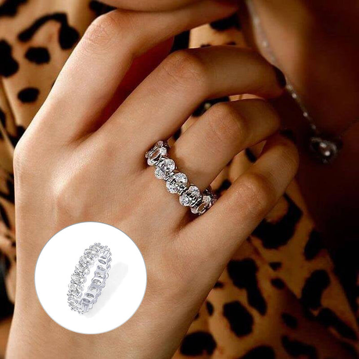 Oval Wide Zirconia Ring