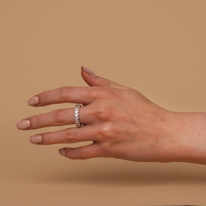 Oval Wide Zirconia Ring