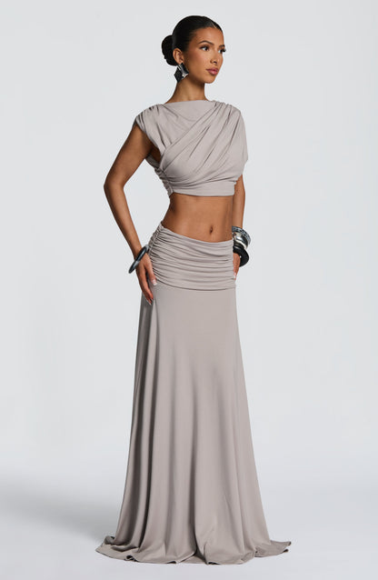 Paige Maxi Skirt - Light Grey